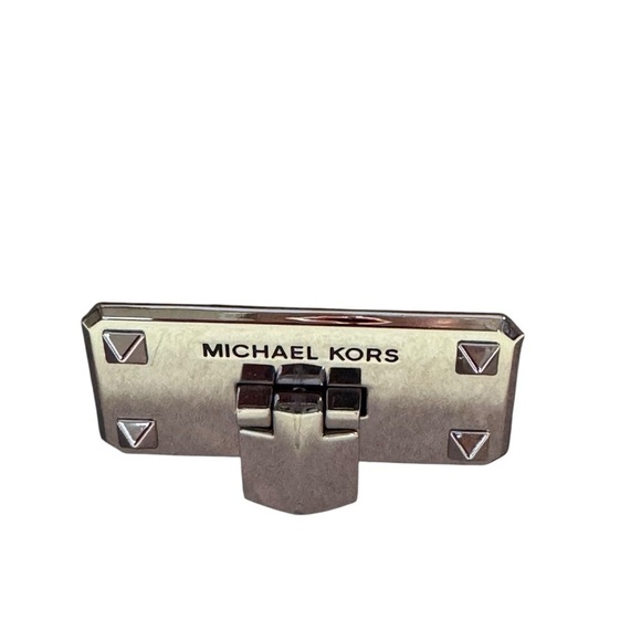 Michael Kors Peyton Medium Shoulder Flap Pearl Grey - Picture 2 of 10